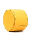 Kross Studio Leather Watch Roll In Yellow