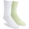 Krost Assorted 2-pack Waffle Stitch Crew Socks In Multi
