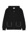 KROST BLANKET STITCH KNIT ZIP HOODIE