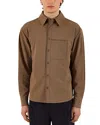 Krost Blanket Stitch Shirt In Brown