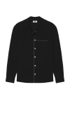 Krost Blanket Stitch Shirt In Black