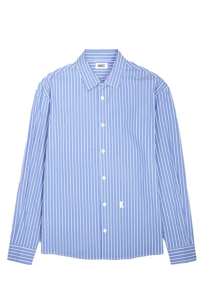 Krost Bold Striped Shirting Strong Blue