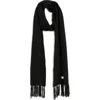 Krost Brioche Cotton Scarf In Black