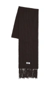 Krost Brioche Knit Scarf In Black
