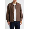 Krost Wool Check Overshirt Golden In Brown
