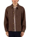 Krost Wool Check Overshirt Golden In Brown