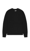 Krost Chunky Cotton Crewneck Sweater In Black