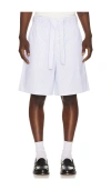 Krost Cotton Stripe Short In Blue