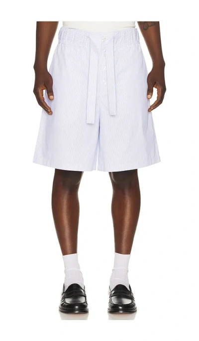 Krost Cotton Stripe Short In Blue