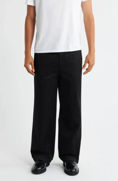 Krost Cotton Wide Leg Pants In Black