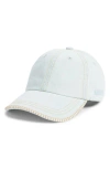 Krost Denim Adjustable Baseball Cap In White