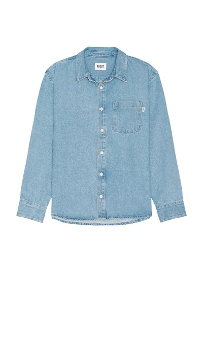 Krost Denim Button Up Shirt In Blue