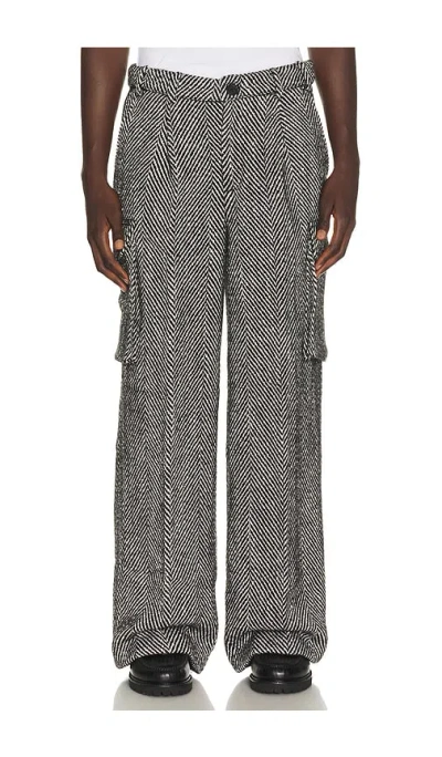Krost Eco Herringbone Cargo Pant In Black