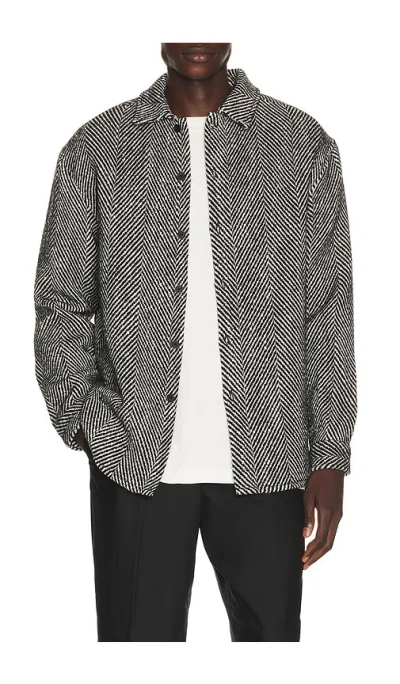 Krost Eco Herringbone Shirt In Gray