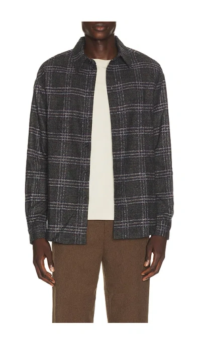 Krost Eco Long Plaid Shirt In Gray