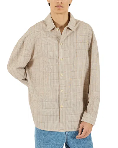 Krost Eco Oversized Flannel Shirt In Brown