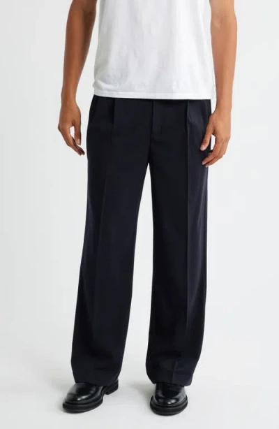 Krost Eco Pleated Trousers In Blue