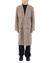 Krost Elliot Double Breasted Overcoat In Pink