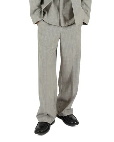 Krost Elliot Plaid Trousers In Gray