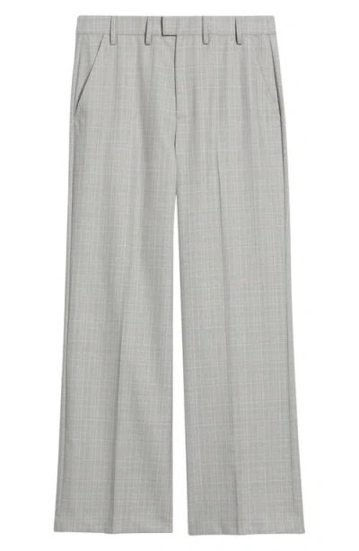 Krost Elliott Plaid Wool Blend Pants In Gray