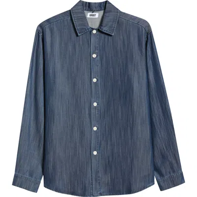 Krost Featherweight Denim Button-up Shirt In Blue