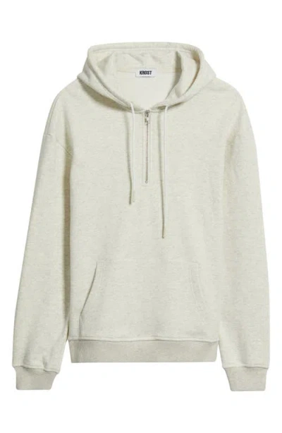Krost Fleec Quarter Zip Hoodie In Neutral