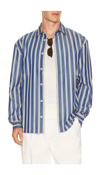 Krost Jordan Striped Shirt In Blue