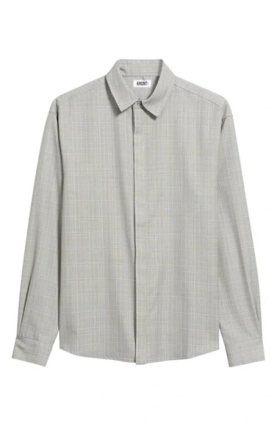 Krost Jordan Wool Blend Plaid Shirt In Gray