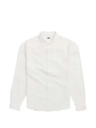 Krost Jordan Wrinkle-texture Striped Shirt In White