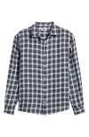 Krost Kenmare Plaid Cotton Flannel Button-up Shirt In Blue
