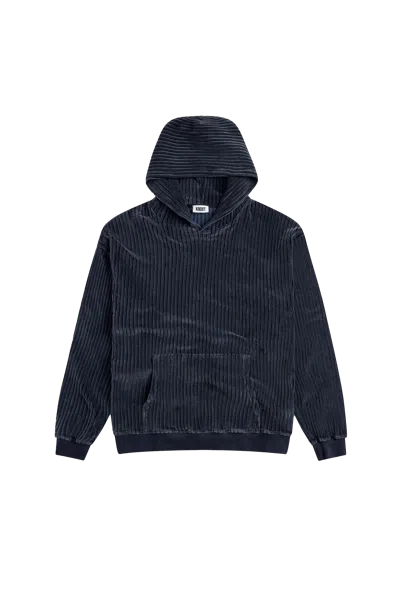 Krost Magma Velour Hoodie Navy In Blue