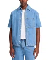 Krost Mariner Denim Short Sleeve Shirt In Medium Wash