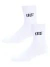 Krost Men's 2-pack Logo Crew Socks In White