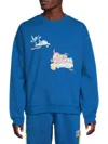 Krost Men's Candyland Sugar High Graphic Sweatshirt In Snorkel Blue