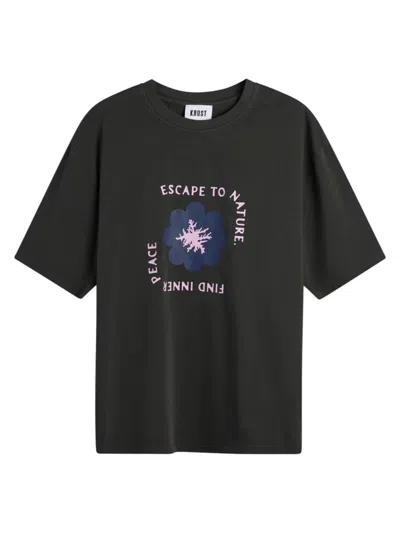 Krost Men's Escape To Nature Oversized Tee In Black