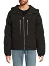 Krost Men's Hooded Puffer Jacket In Black