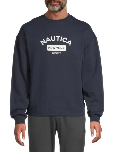 Krost Men's Logo Sweatshirt In Dark Sapphire