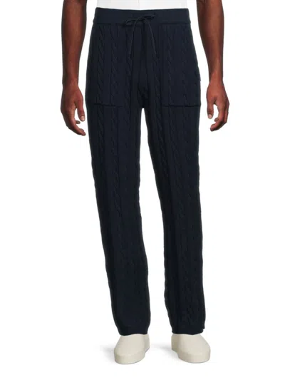 Krost Men's Nautica Cable-knit Pants In Dark Sapphire