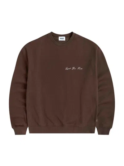 Krost Men's Support Your Friends Crewneck Logo Sweatshirt In Demitasse
