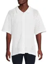 Krost Venice Short Sleeve Button Up Shirt In White