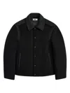 Krost Mercer Varsity Contrast-stitch Jacket In Black