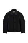 Krost Mercer Wool Blend Varsity Jacket In Black