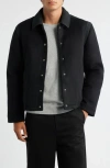 Krost Mercer Wool Blend Varsity Jacket In Black