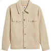 Krost Mesa Waffle Knit Trucker Jacket In Neutral