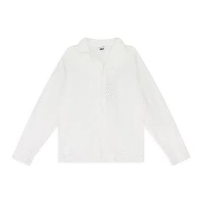 Krost Montauk Embroidered Shirt White