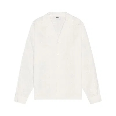 Pre-owned Krost Montauk Embroidery Shirt 'white' | Men's Size Xxl