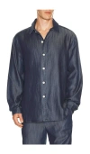 Krost Oversized Denim Shirt In Blue