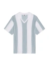 Krost Oversized Soccer Jersey In White,baby Blue