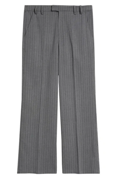 Krost Pinstripe Herringbone Dress Pants In Gray