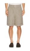 Krost Plaid Short In Neutral